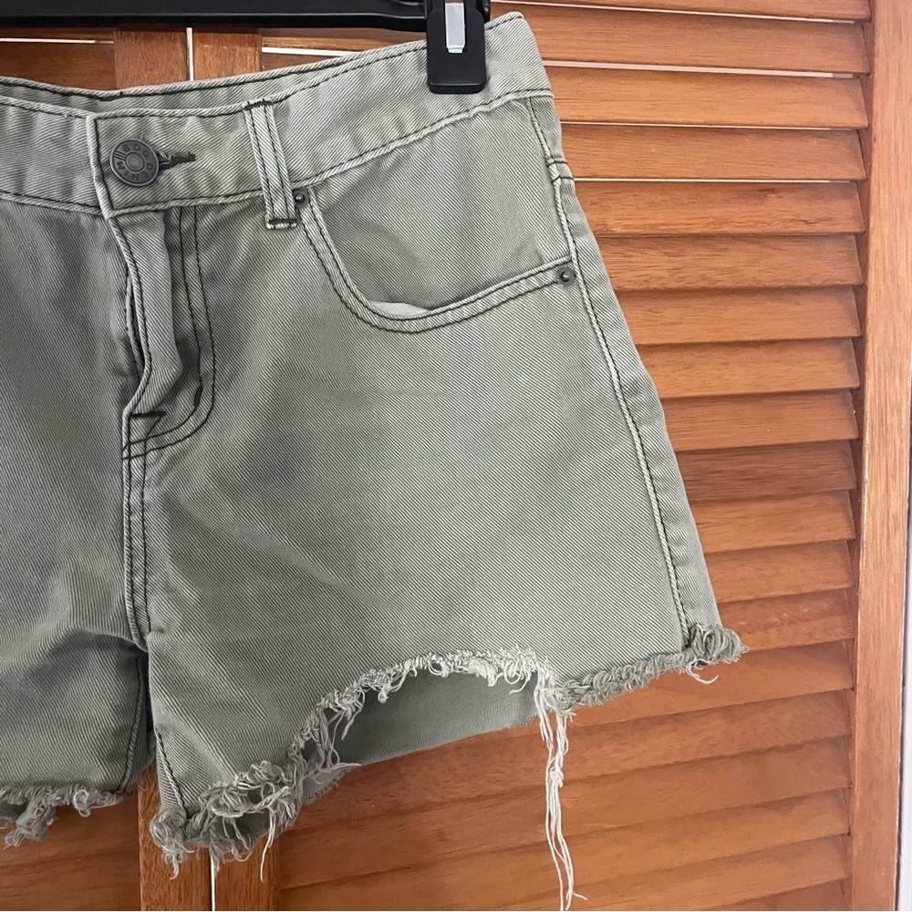 BDG Urban Outfitters Mid Rise Freja Green Vintage Shorts Sz 26W - Picture 5 of 8